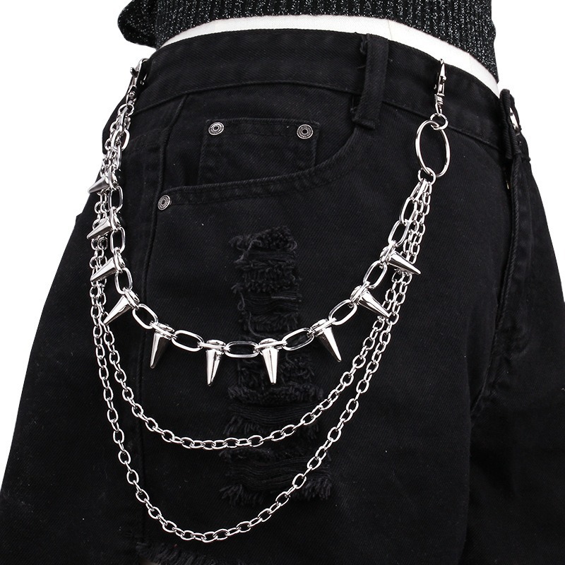 Hip Hop Punk Rock Metal Pants  - Body Jewelry Waist recension och pris