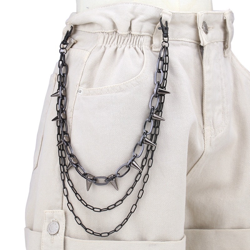 Hip Hop Punk Rock Metal Pants  - Body Jewelry Waist recension och pris