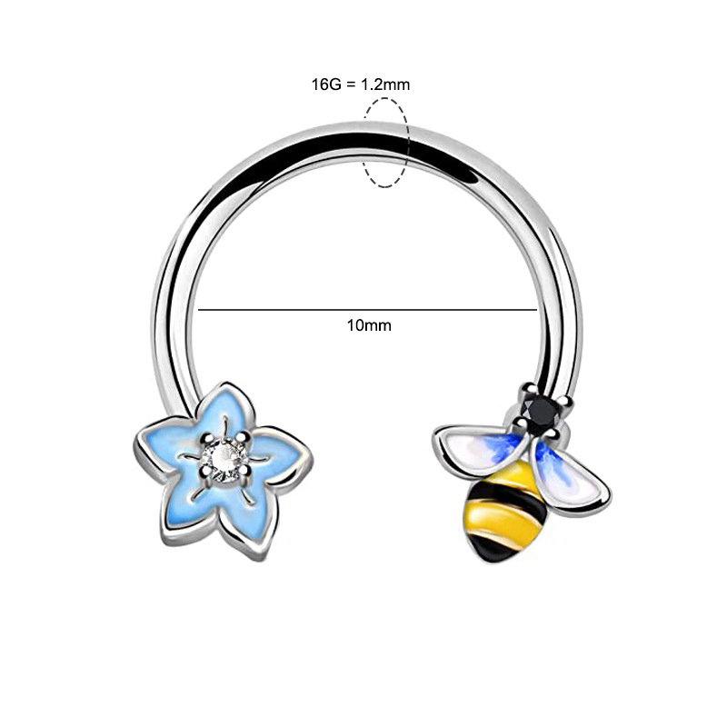 16G Septum Ring Daith Piercing - Body Jewelry Nose Ring recension och pris