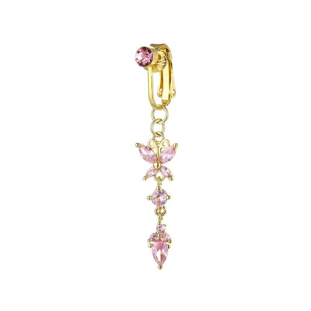 Butterfly Zircon Girl Gift Ele - Body Jewelry Belly Button Rings recension och pris