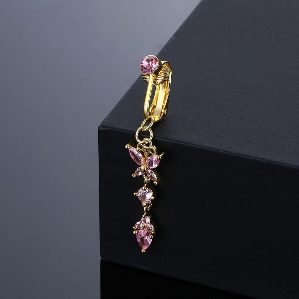 Butterfly Zircon Girl Gift Ele - Body Jewelry Belly Button Rings recension och pris