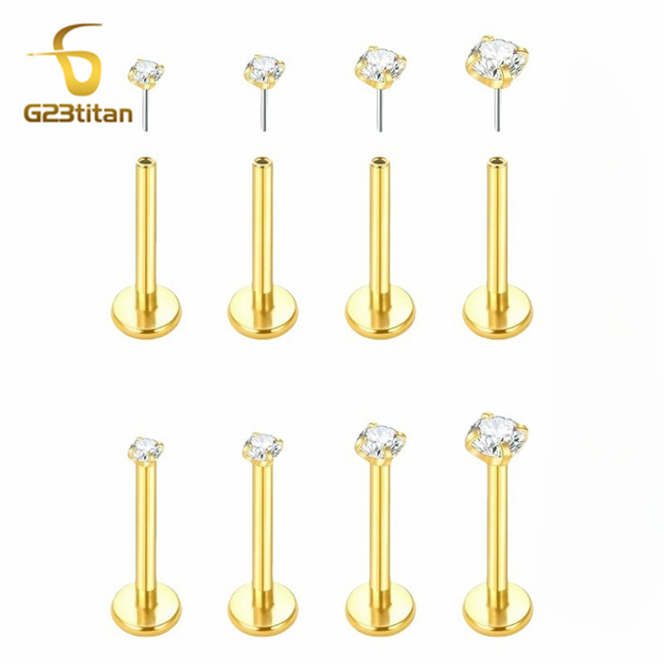 2pc G23 Titanium Push In Earri - Body Jewelry Labret recension och pris