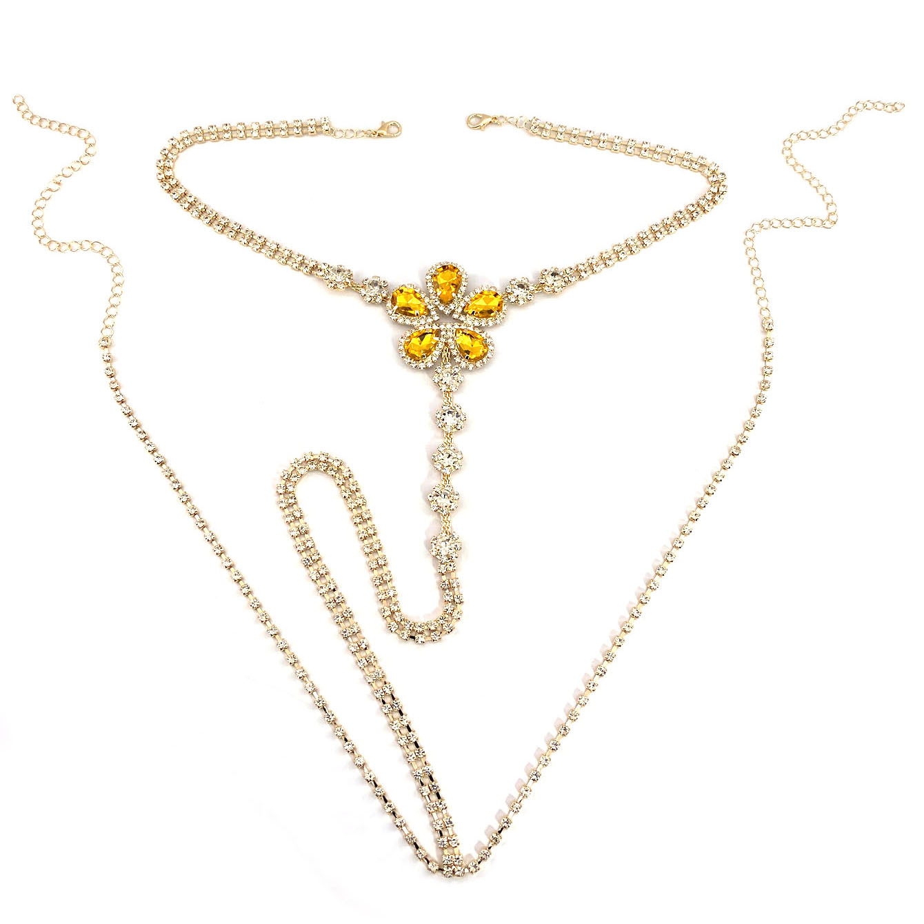 1pc Flower Shaped Sexy Rhinest - Body Jewelry Rhinestone recension och pris