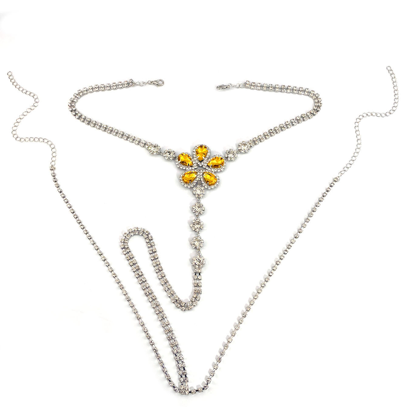 1pc Flower Shaped Sexy Rhinest - Body Jewelry Rhinestone recension och pris