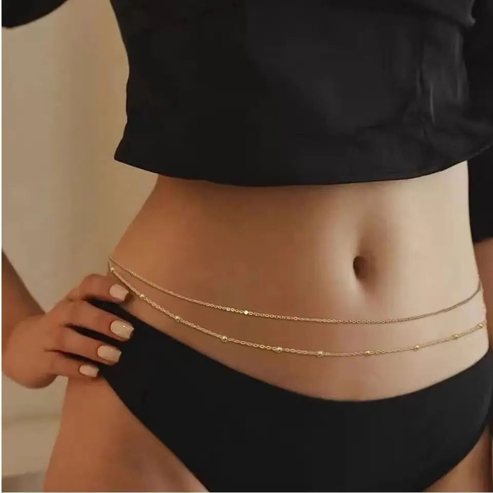 HipHop Double Layers Belly Cha - Body Jewelry Bulk recension och pris