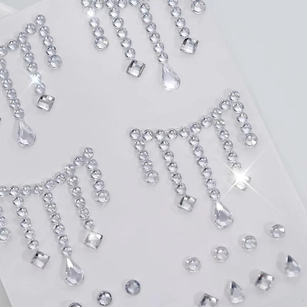 1/5 Sheets Face Jewels Sticker - Body Jewelry Stickers recension och pris