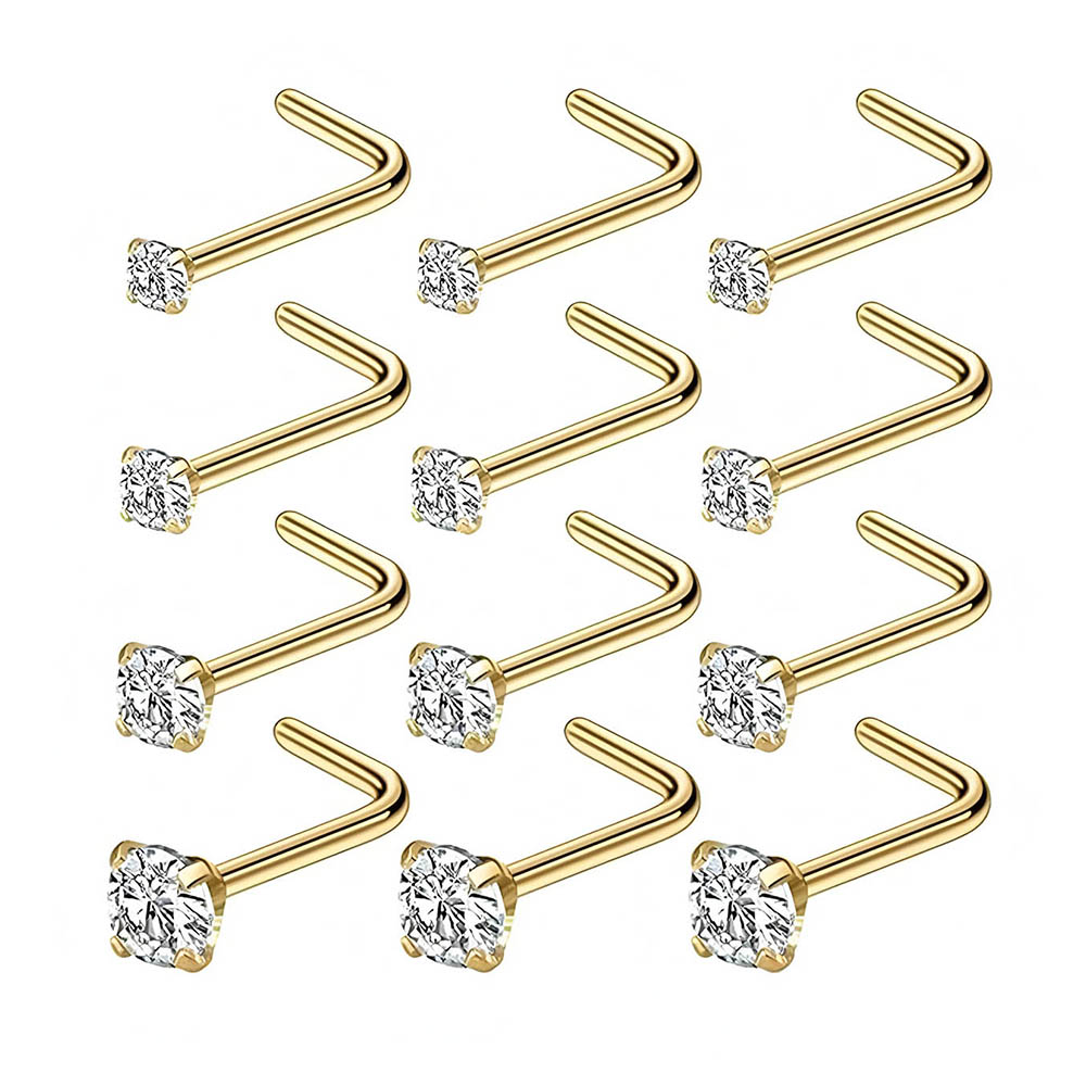 12-Piece Full Set 316L Hypoall - Body Jewelry Nose Ring recension och pris