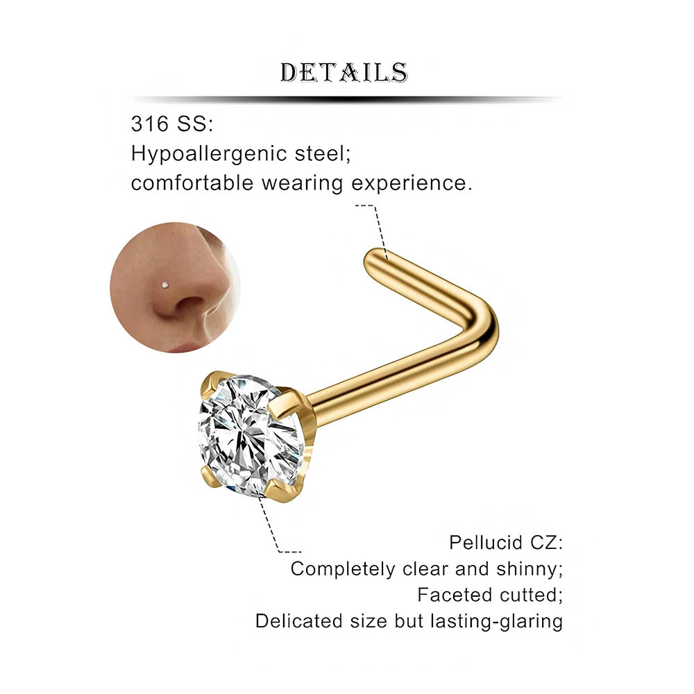 12-Piece Full Set 316L Hypoall - Body Jewelry Nose Ring recension och pris