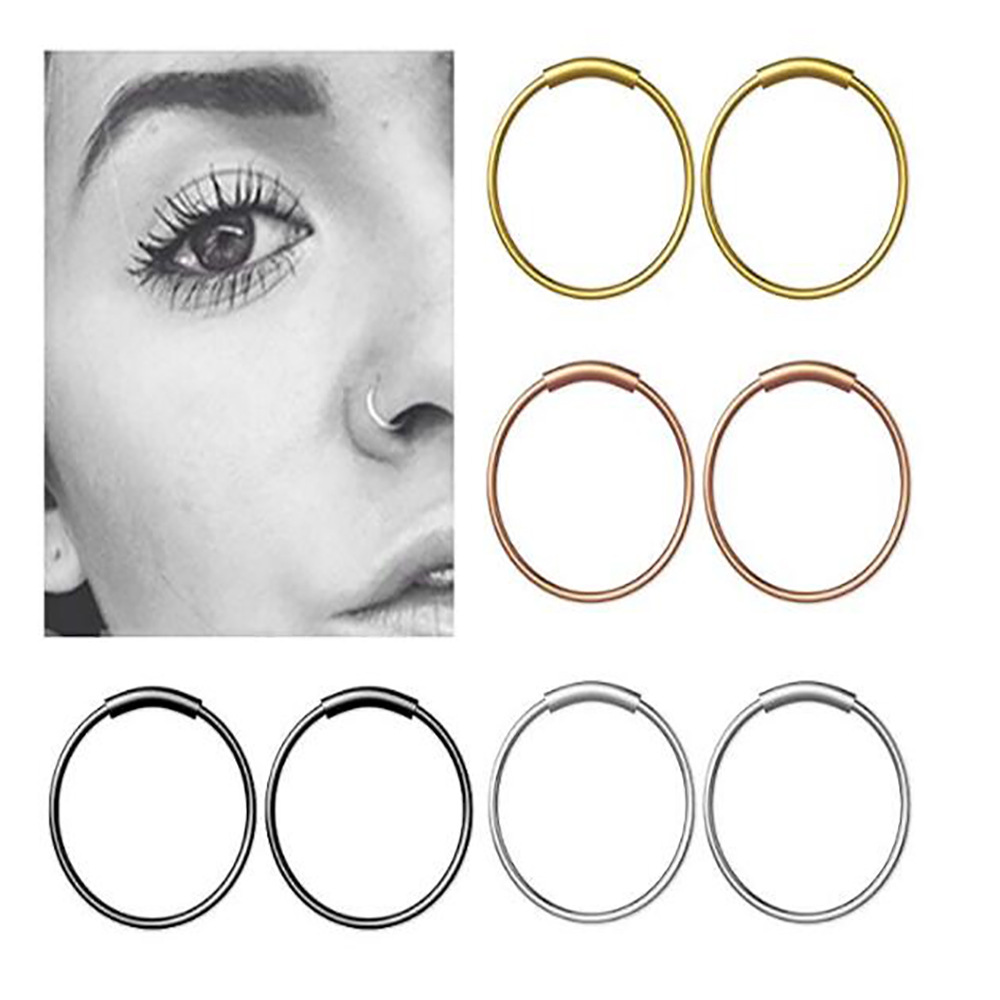 3pcs/lot 316L Surgical Steel S - Body Jewelry Nose Ring recension och pris