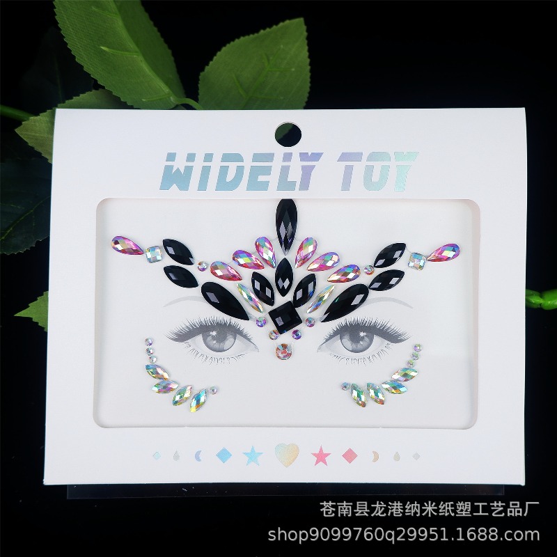 Sparkling Acrylic Rhinestone F - Body Jewelry Stickers recension och pris