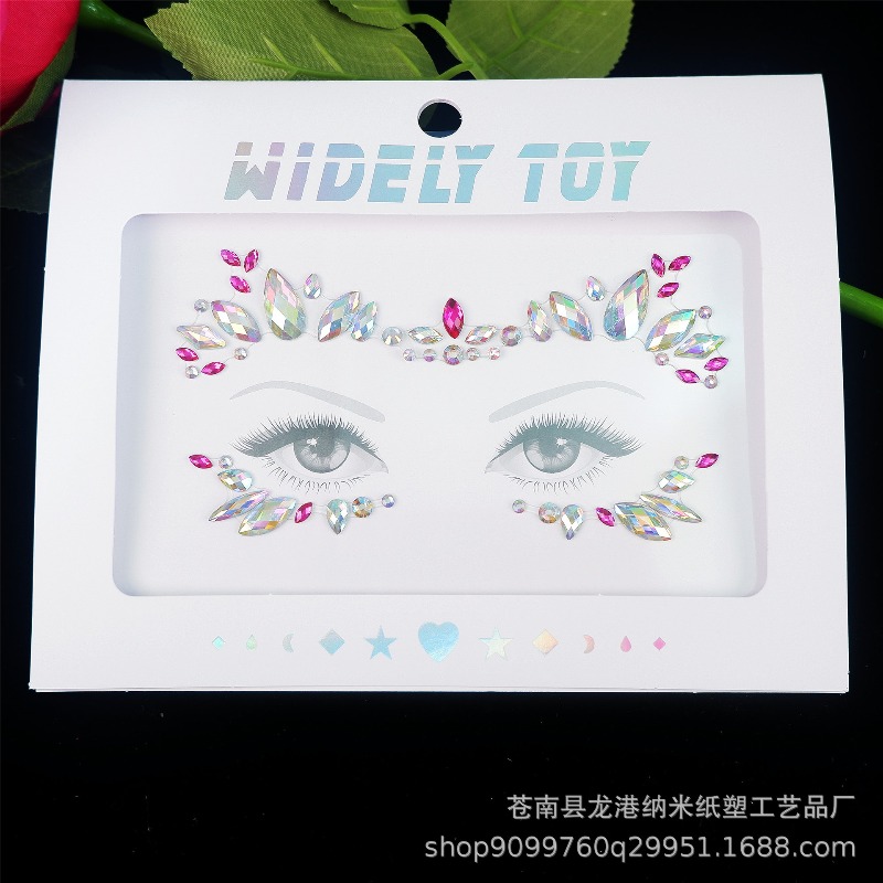 Sparkling Acrylic Rhinestone F - Body Jewelry Stickers recension och pris