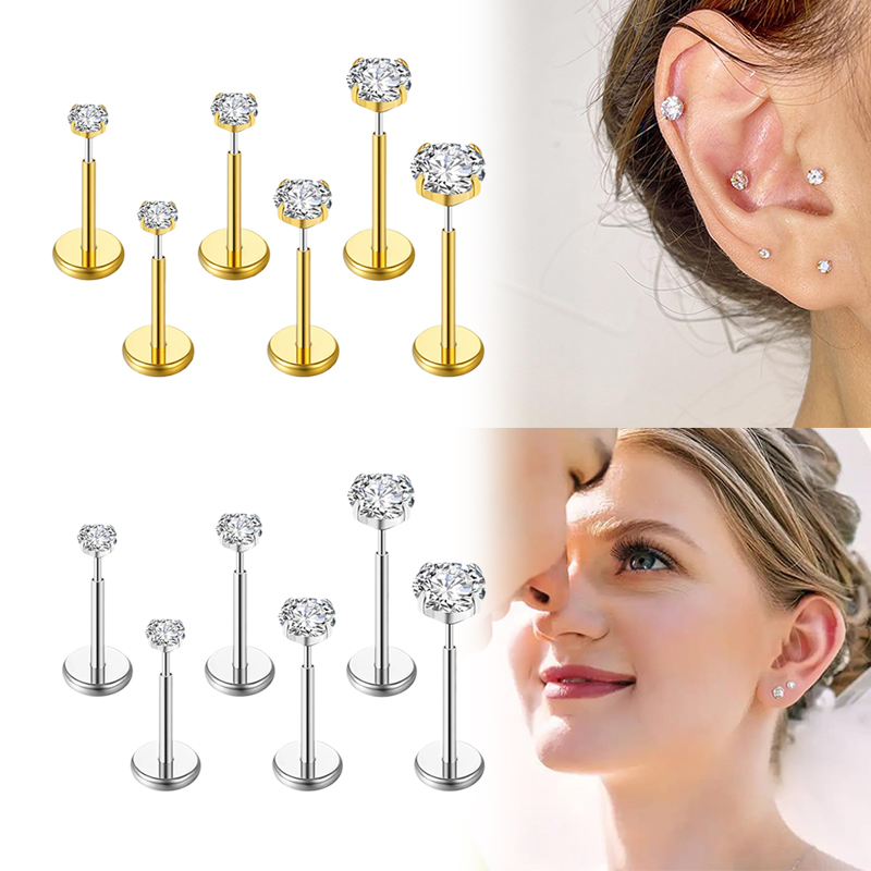 20G/18G/16G Surgical Stainless - Body Jewelry Labret recension och pris